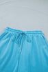 Puffy Loose Top And Drawstring Waist Short Set