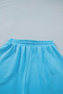 Puffy Loose Top And Drawstring Waist Short Set