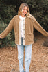 Puffy Plush Sherpa Corduroy Trim Patchwork Jacket