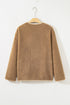 Puffy Plush Sherpa Corduroy Trim Patchwork Jacket