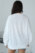 Pumpkin And Bow Chenille Patch Crew Neck Sweatshirt