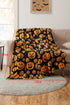 Pumpkin Face Graphic Print Soft Fleece Throw Blanket