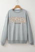 Pumpkin Letter Graphic Oversized Harvest Pullover Sweatshirt