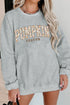 Pumpkin Letter Graphic Oversized Harvest Pullover Sweatshirt