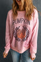 Pumpkin Patch Girly Graphic Crew Neck Sweatshirt