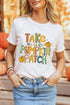 Pumpkin Patch Graphic Print Short Sleeve Tee Shirt