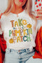 Pumpkin Patch Graphic Print Short Sleeve Tee Shirt