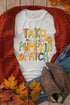 Pumpkin Patch Graphic Print Short Sleeve Tee Shirt