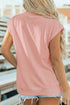 Pumpkin Print Graphic Mock Neck Statement Tee