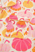 Pumpkin Print Pocket Placket Shell Button Lounge Set