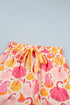 Pumpkin Print Pocket Placket Shell Button Lounge Set