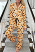 Pumpkin Print Two Piece Long Sleeve Lounge Set