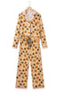 Pumpkin Print Two Piece Long Sleeve Lounge Set
