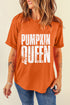 Pumpkin Queen Letter Print Oversized Graphic Tee
