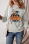 Pumpkin Season Graphic Crew Neck Pullover Sweatshirt
