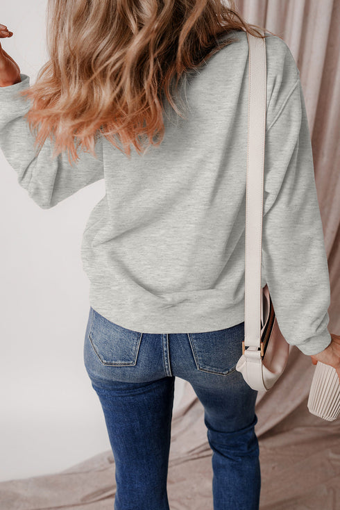 Pumpkin Season Graphic Crew Neck Pullover Sweatshirt