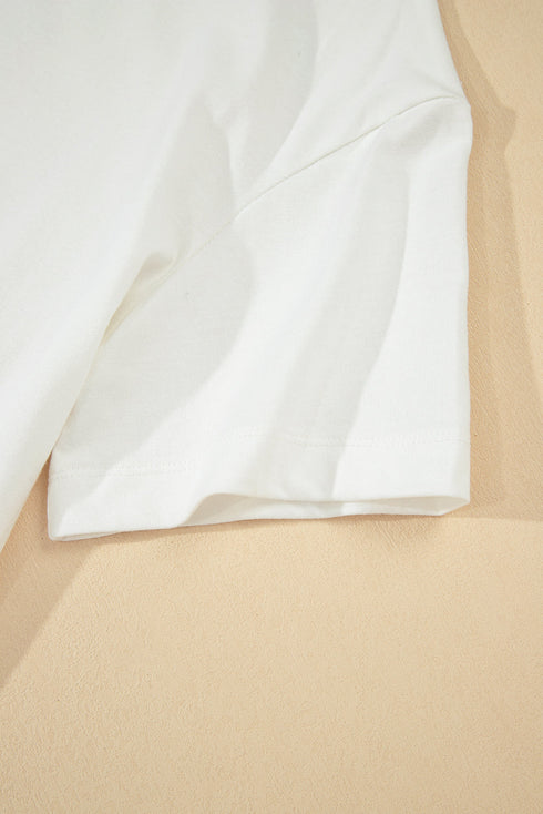 Pure Cotton Drop Shoulder Crew Neck Shift T Shirt Dress