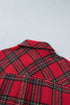 Pure Polyester Plaid Pattern Button Front Shacket