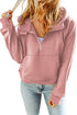 Quarter Zip Kangaroo Pocket Hoodie