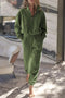 Quarter Zip Pullover And Pintuck Jogger Matching Set