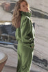 Quarter Zip Pullover And Pintuck Jogger Matching Set