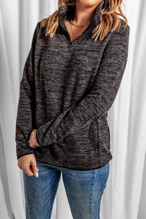 Quarter Zip Pullover Sweatshirt