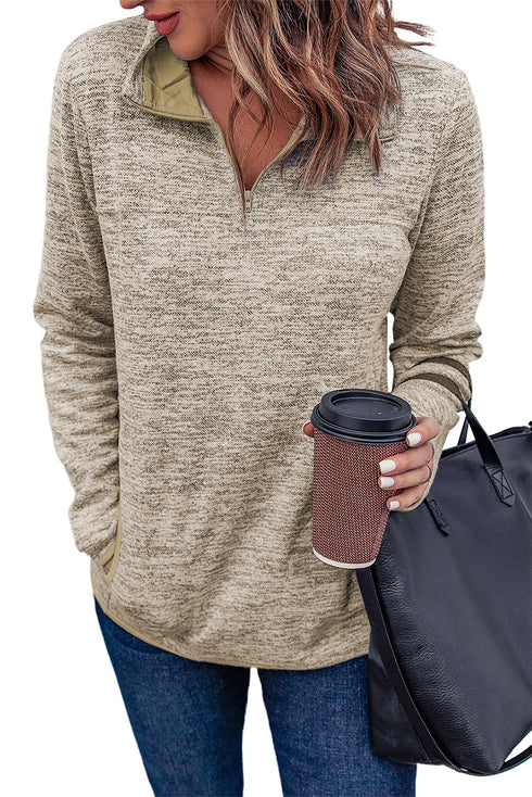 Quarter Zip Pullover Sweatshirt