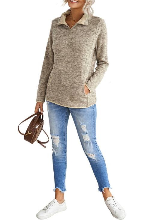 Quarter Zip Pullover Sweatshirt