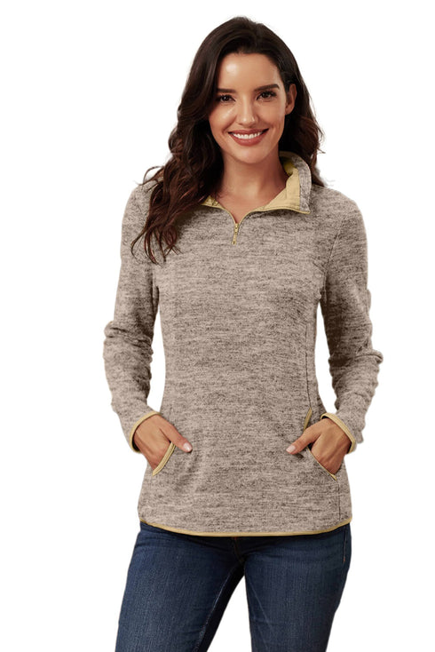 Quarter Zip Pullover Sweatshirt