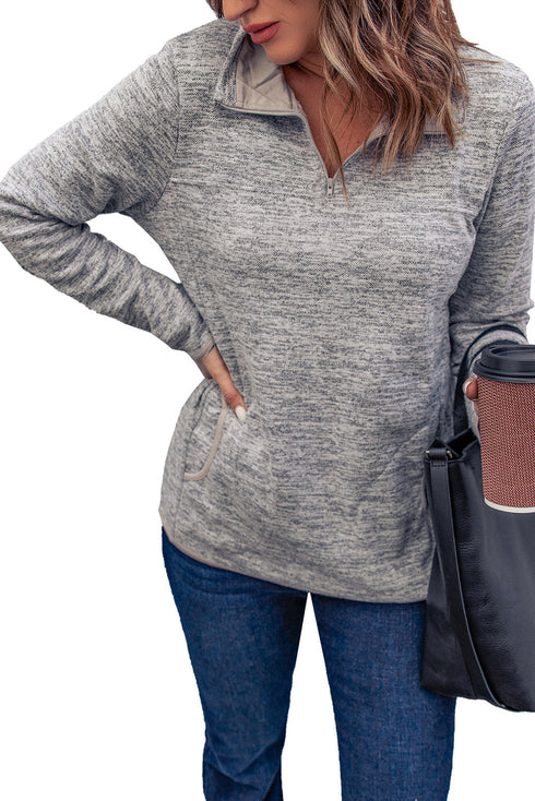 Quarter Zip Pullover Sweatshirt