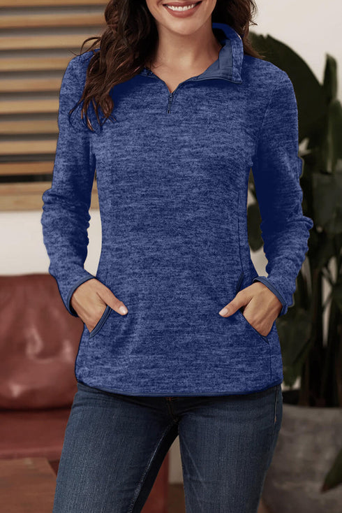 Quarter Zip Pullover Sweatshirt