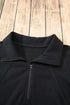 Quarter Zip Raglan Sleeve Kangaroo Pocket Sweatshirt