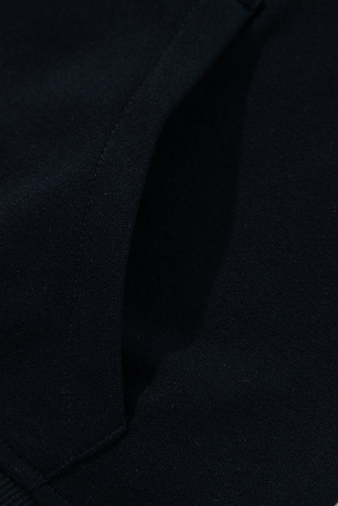 Quarter Zip Raglan Sleeve Kangaroo Pocket Sweatshirt