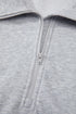 Quarter Zip Raglan Sleeve Kangaroo Pocket Sweatshirt
