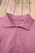 Quarter Zip Raglan Sleeve Kangaroo Pocket Sweatshirt