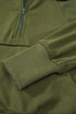 Quarter Zip Raglan Sleeve Kangaroo Pocket Sweatshirt