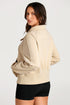 Quarter Zip Raglan Sleeve Kangaroo Pocket Sweatshirt