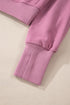 Quarter Zip Raglan Sleeve Kangaroo Pocket Sweatshirt