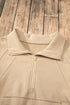 Quarter Zip Raglan Sleeve Kangaroo Pocket Sweatshirt