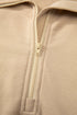 Quarter Zip Raglan Sleeve Kangaroo Pocket Sweatshirt