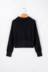 Quarter Zip Raglan Sleeve Kangaroo Pocket Sweatshirt