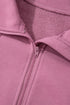 Quarter Zip Raglan Sleeve Kangaroo Pocket Sweatshirt