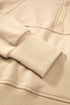 Quarter Zip Raglan Sleeve Kangaroo Pocket Sweatshirt