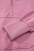 Quarter Zip Raglan Sleeve Kangaroo Pocket Sweatshirt