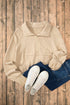 Quarter Zip Raglan Sleeve Kangaroo Pocket Sweatshirt