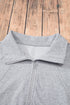Quarter Zip Raglan Sleeve Kangaroo Pocket Sweatshirt