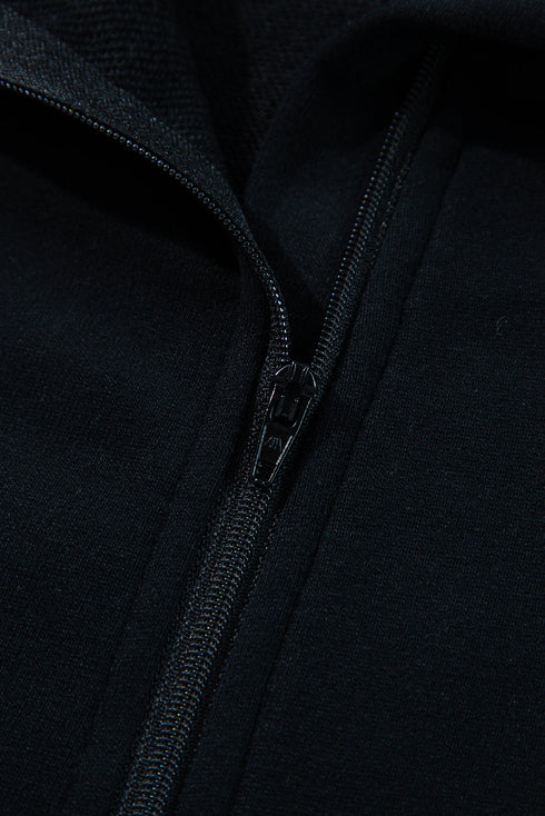 Quarter Zip Raglan Sleeve Kangaroo Pocket Sweatshirt