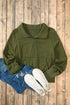Quarter Zip Raglan Sleeve Kangaroo Pocket Sweatshirt