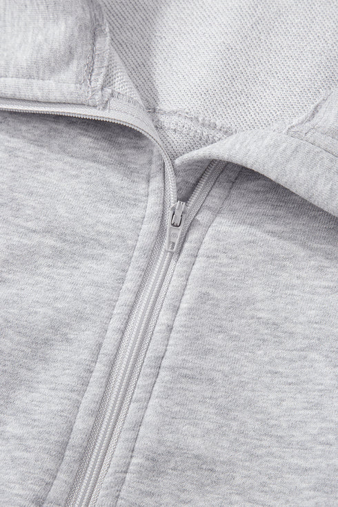 Quarter Zip Raglan Sleeve Kangaroo Pocket Sweatshirt