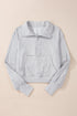 Quarter Zip Raglan Sleeve Kangaroo Pocket Sweatshirt